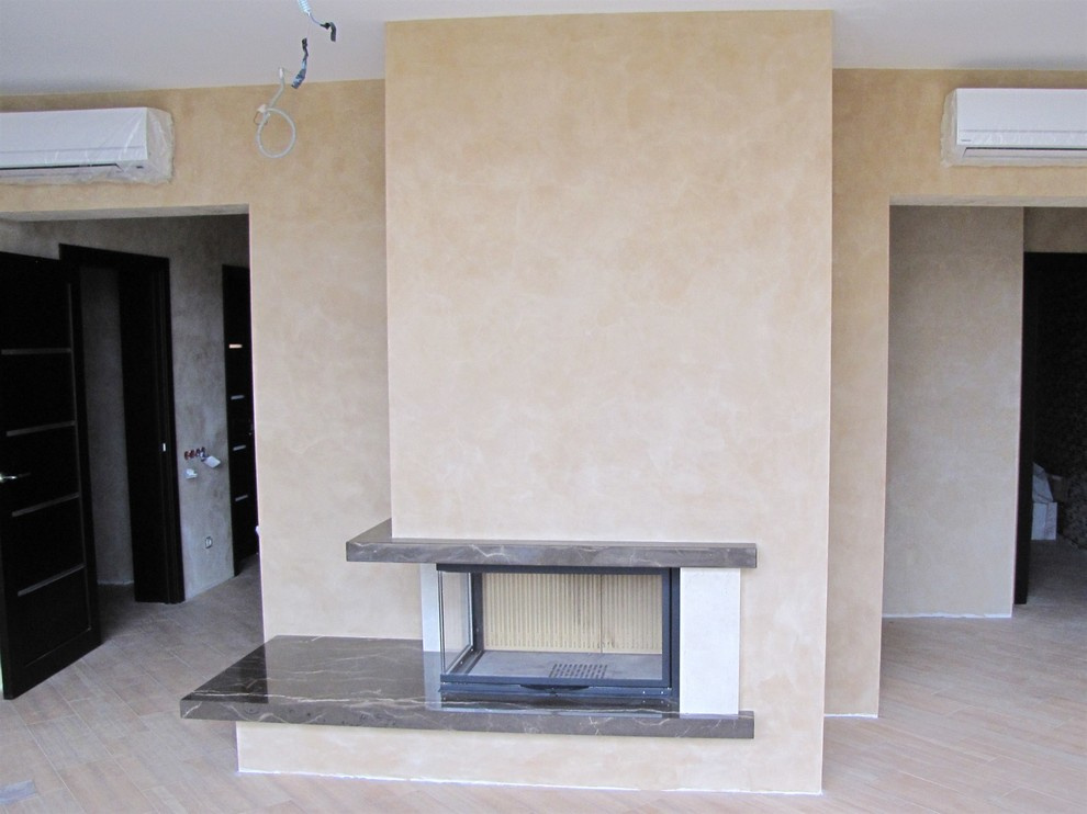 Камин с топкой Piazzetta MA 283 DX SL и индивид. мраморной облицовкой