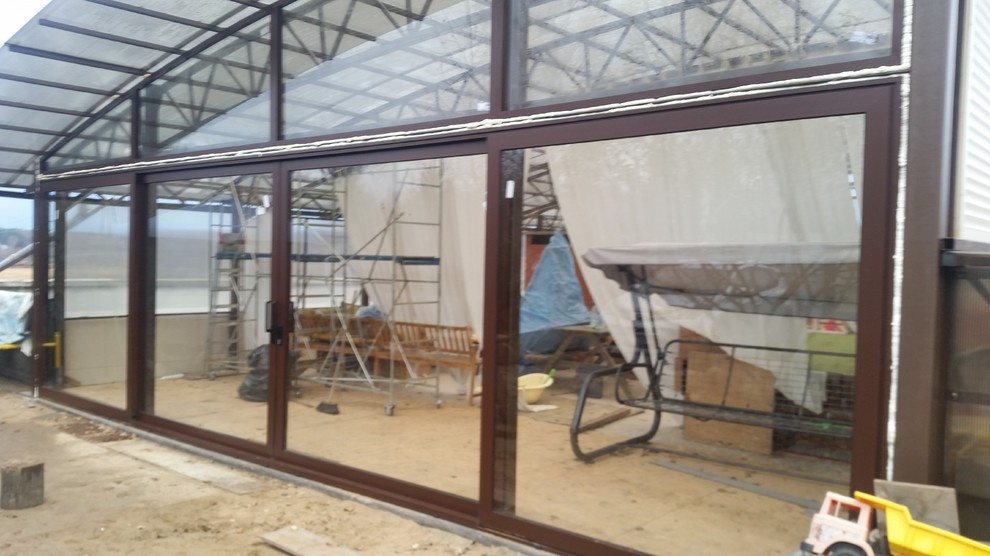 Остекление беседки в Московской области д. Лепешки