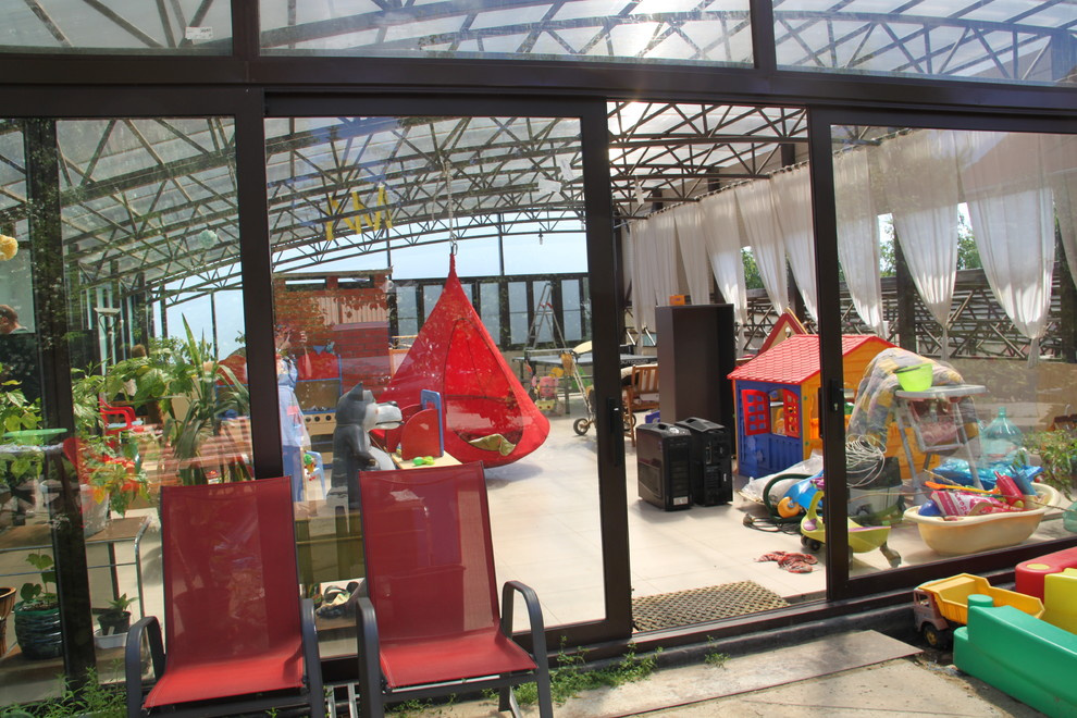 Остекление беседки в Московской области д. Лепешки