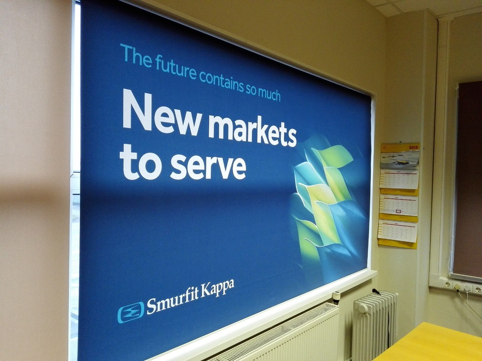 Smerfit Kappa, г. Всеволожск - рулонные шторы с латексной фотопечатью