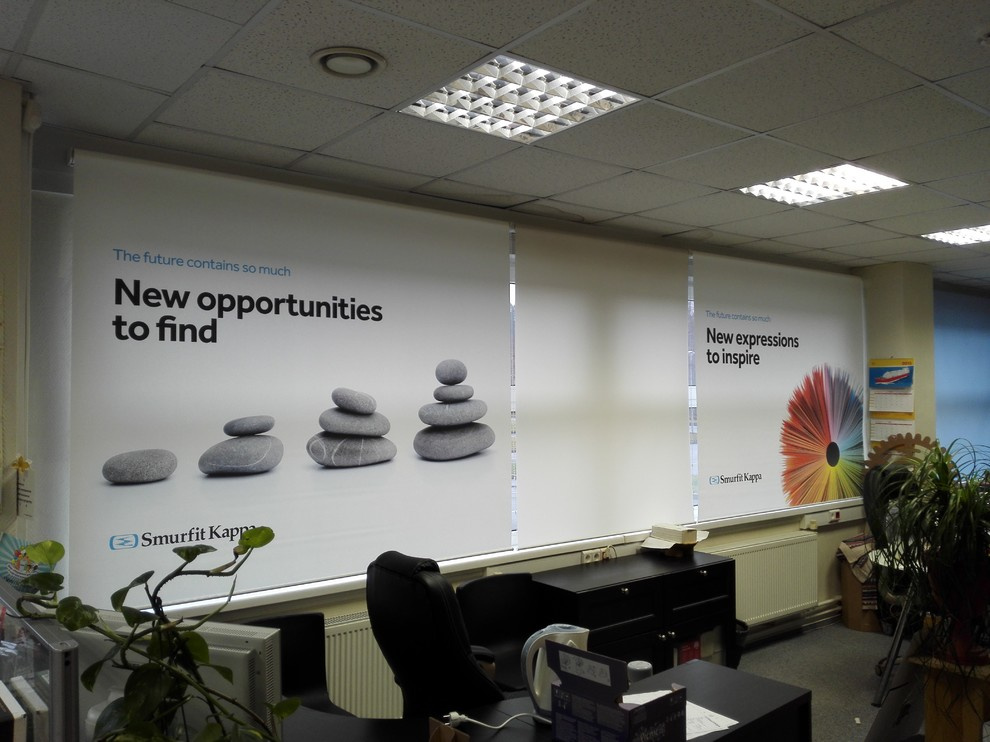Smurfit Kappa, г. Всеволожск - рулонные шторы с латексной фотопечатью