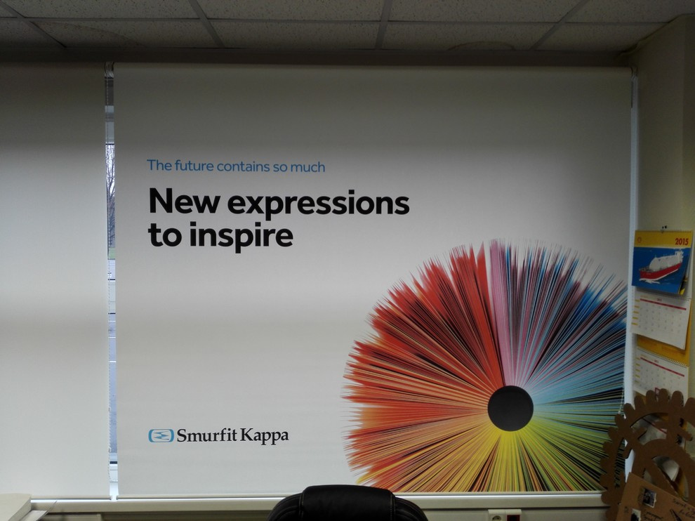 Smurfit Kappa, г. Всеволожск - рулонные шторы с латексной фотопечатью