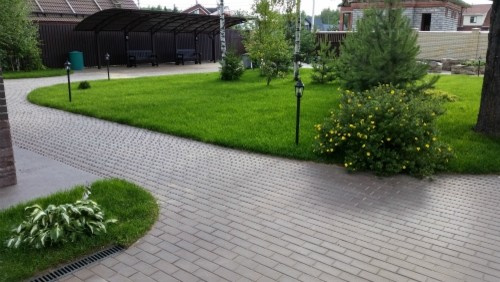 Мощение дорожек клинкерной плитки