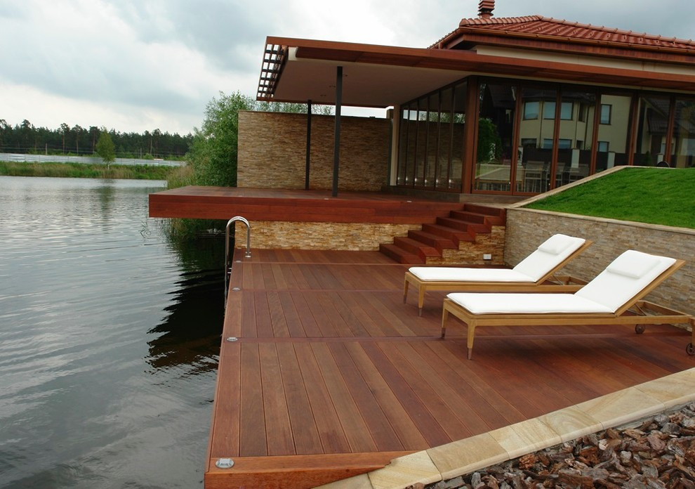 Примеры применения террасной доски из тропических пород древесины