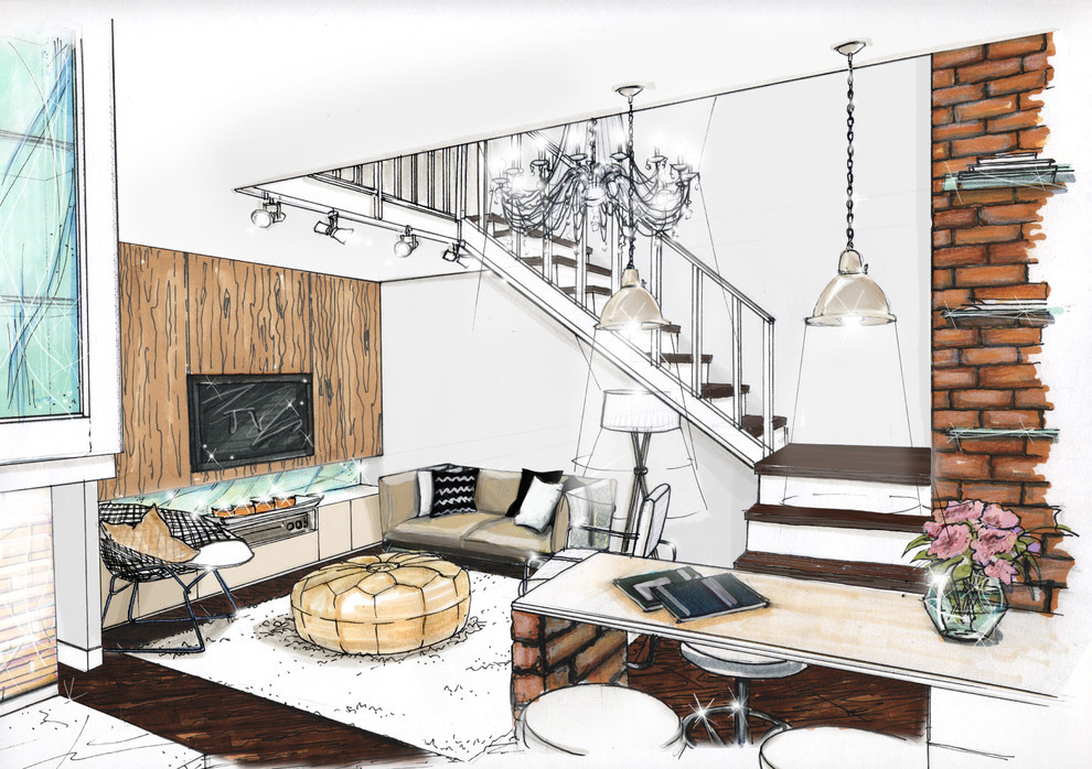 Loft для девушки_эскиз