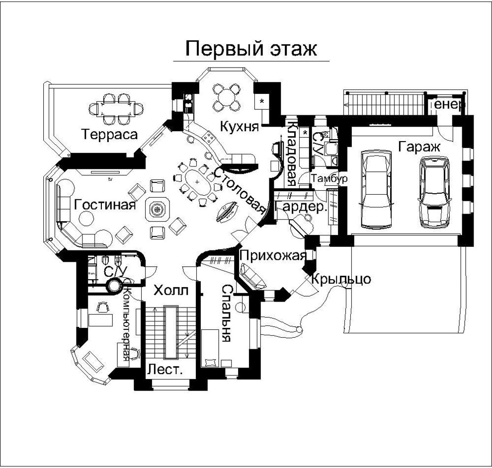 Проект загородного дома в стиле модерн