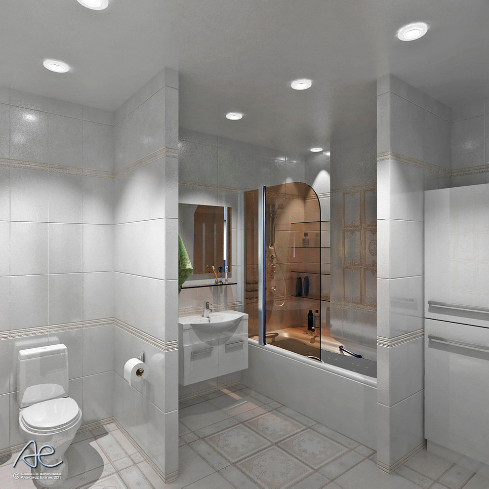 Ванная комната в 3х-комнатной квартире