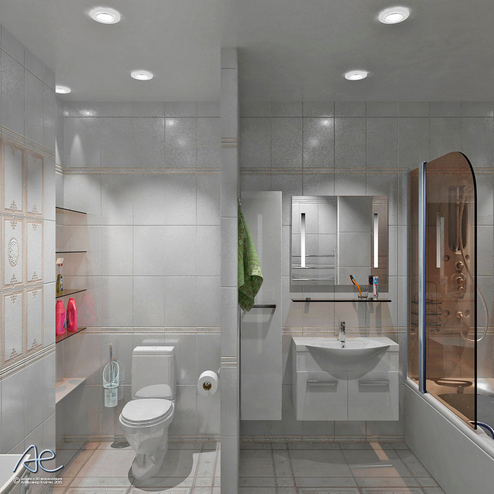 Ванная комната в 3х-комнатной квартире