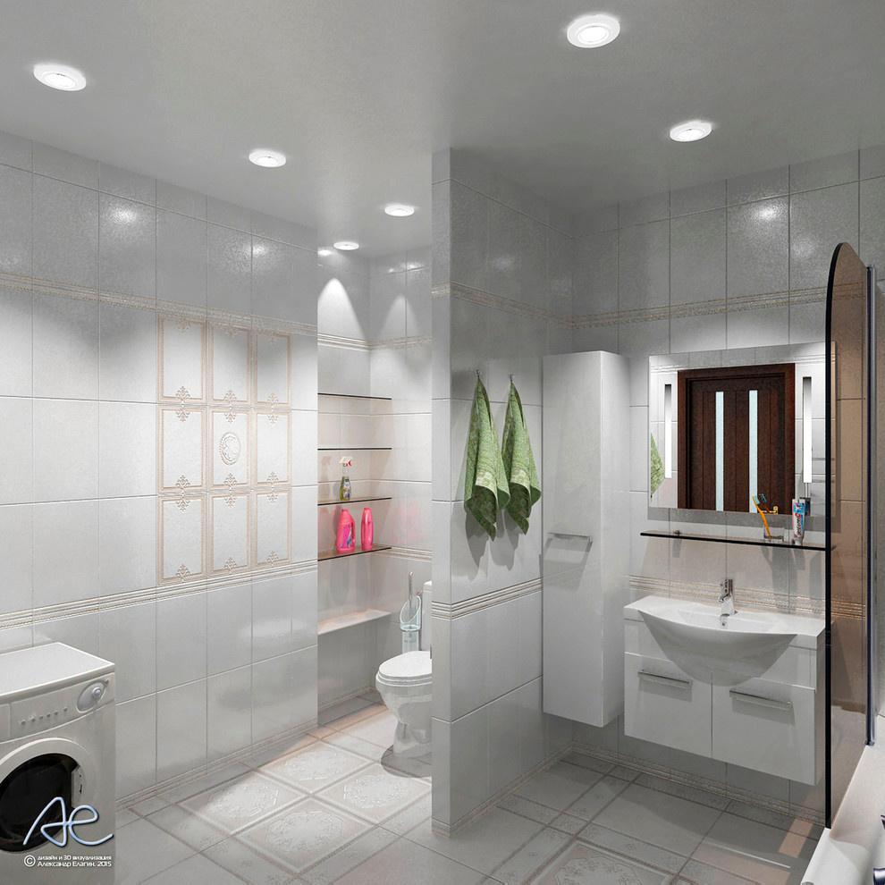 Ванная комната в 3х-комнатной квартире