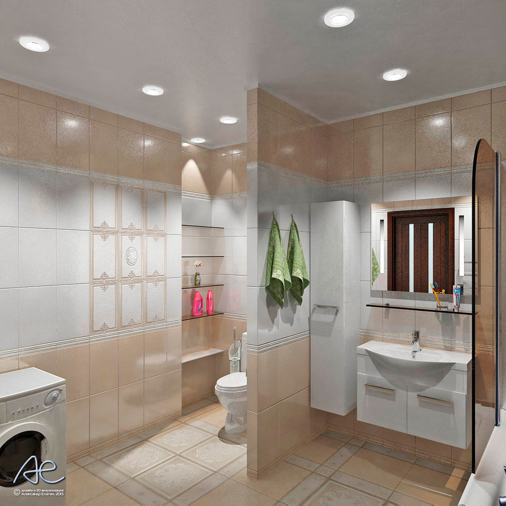 Ванная комната в 3х-комнатной квартире