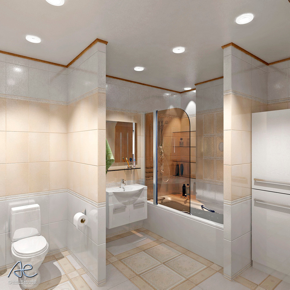 Ванная комната в 3х-комнатной квартире