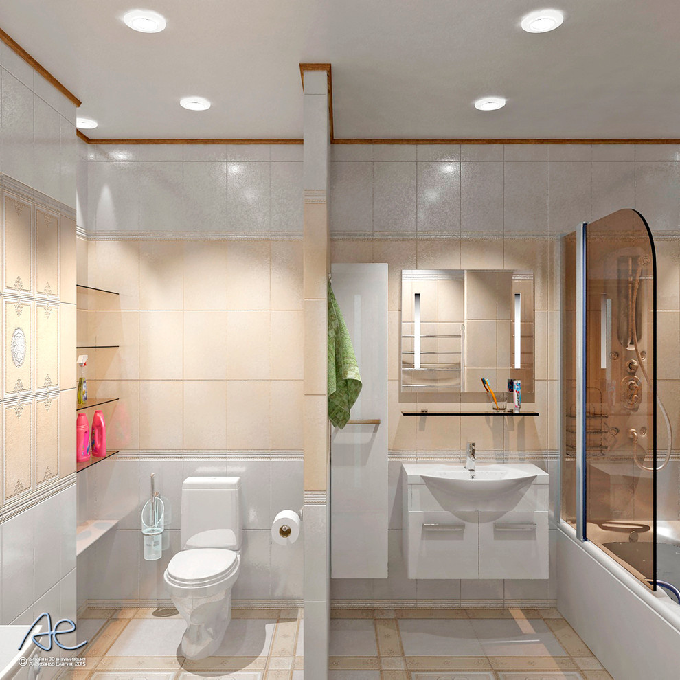 Ванная комната в 3х-комнатной квартире