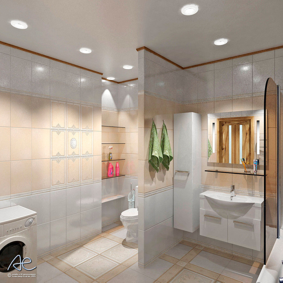 Ванная комната в 3х-комнатной квартире