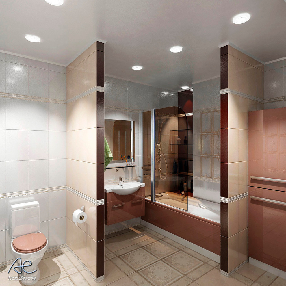 Ванная комната в 3х-комнатной квартире