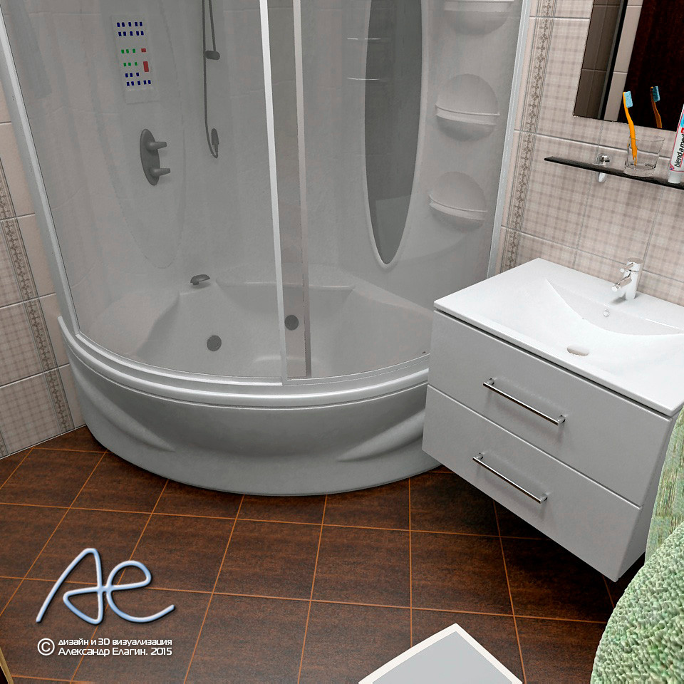 Ванная комната в 2х-комнатной квартире