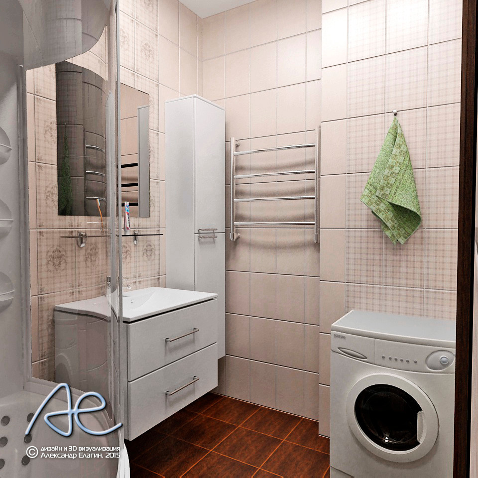 Ванная комната в 2х-комнатной квартире