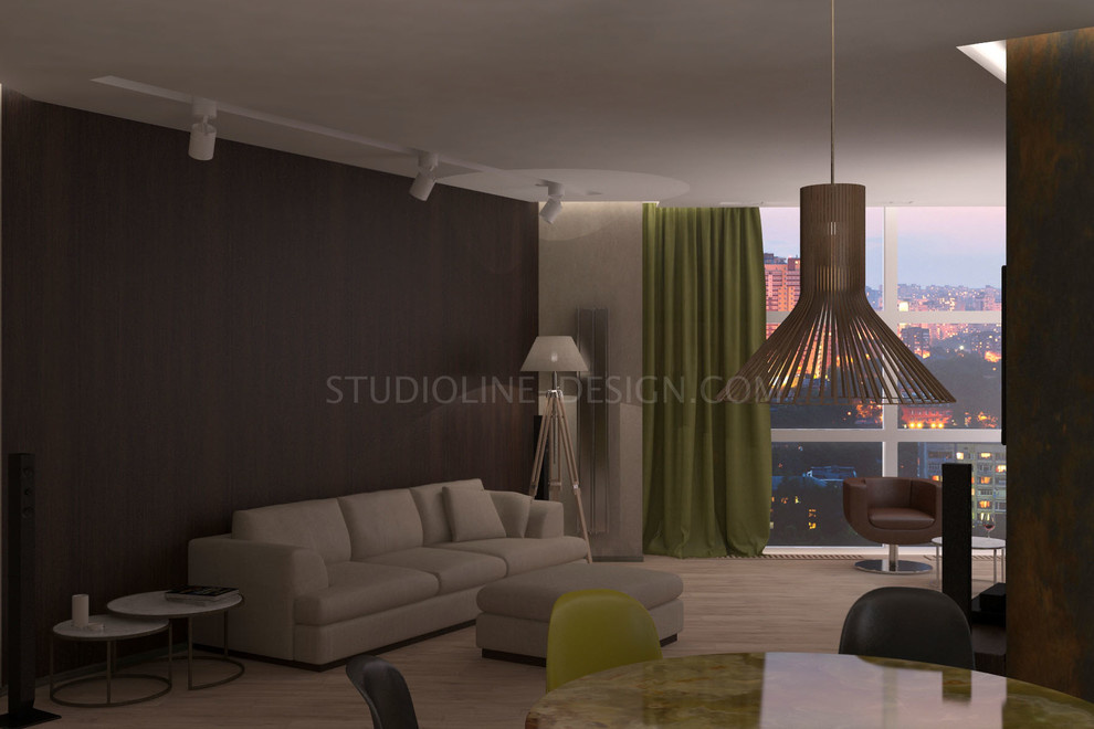 Дизайн 3-хкомнатной квартиры для холостяка