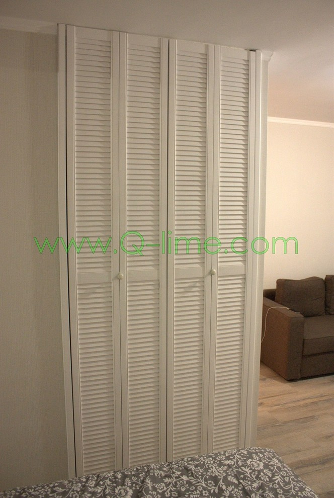 Обложка проекта: Жалюзийные створки в нишу . Однокомнатная квартира в алтуфево