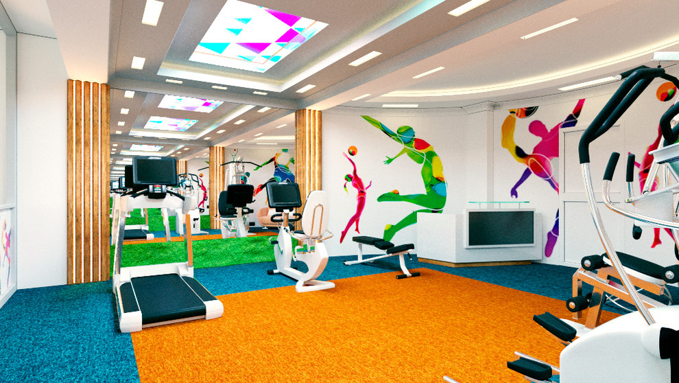 Дизайн-проект спортивного зала в санатории