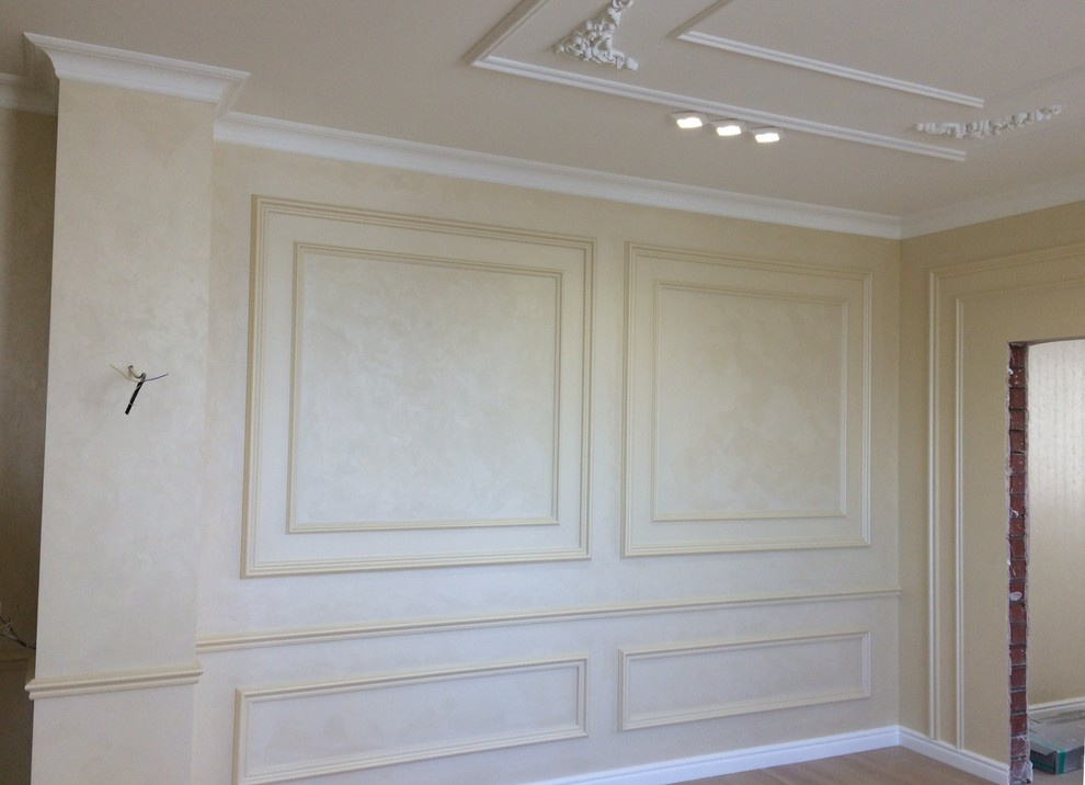 Декоративная штукатурка с эффектом шелка в частной квартире