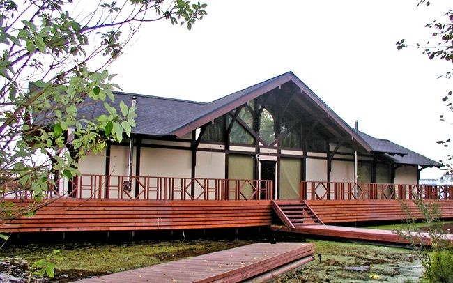 Фахверковый дом на воде (дебаркадере)