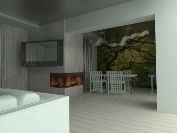 Гостиная в коттедже