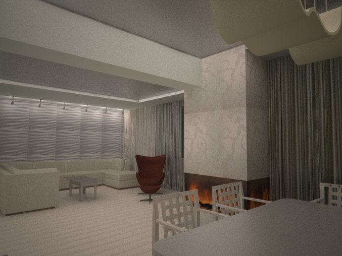 Гостиная в коттедже