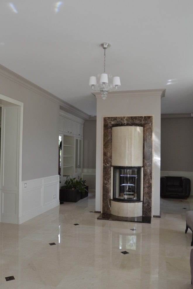 Загородный дом в Барвихе - гостиная, кухня и зал