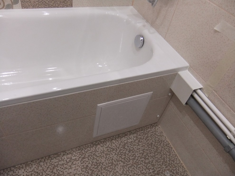 Съемный экран облицованный плиткой с усиленным Knauf каркасом и опорными точками