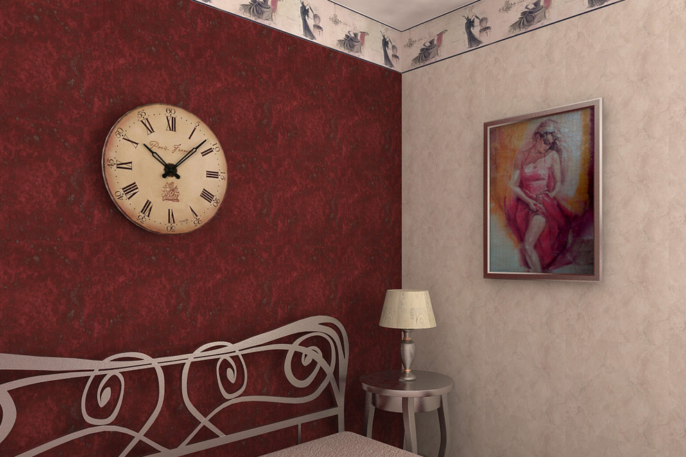 Спальня в бордо