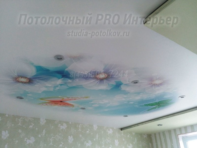Фотопечать на натяжном потолке