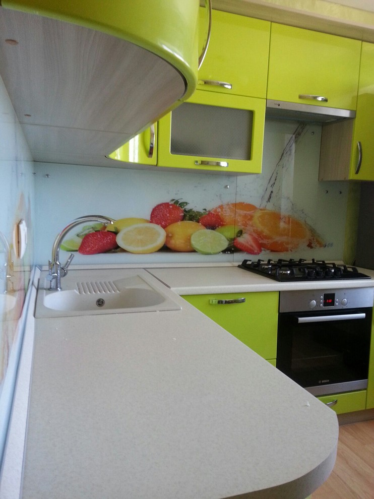 Кухонный фартук из закаленного стекла с фотопечатью