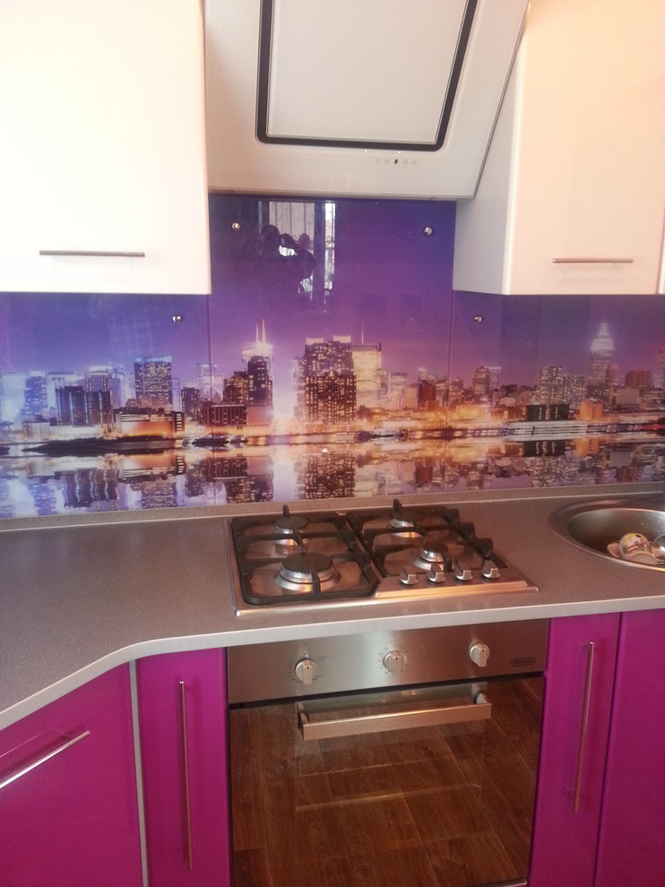 Кухонный фартук из закаленного стекла с фотопечатью