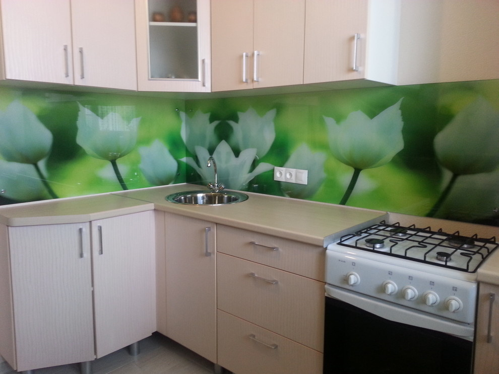 Кухонный фартук из закаленного стекла с фотопечатью