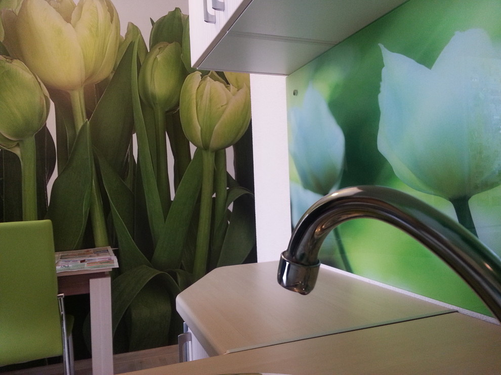 Кухонный фартук из закаленного стекла с фотопечатью