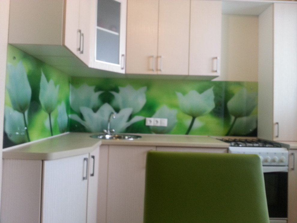 Кухонный фартук из закаленного стекла с фотопечатью