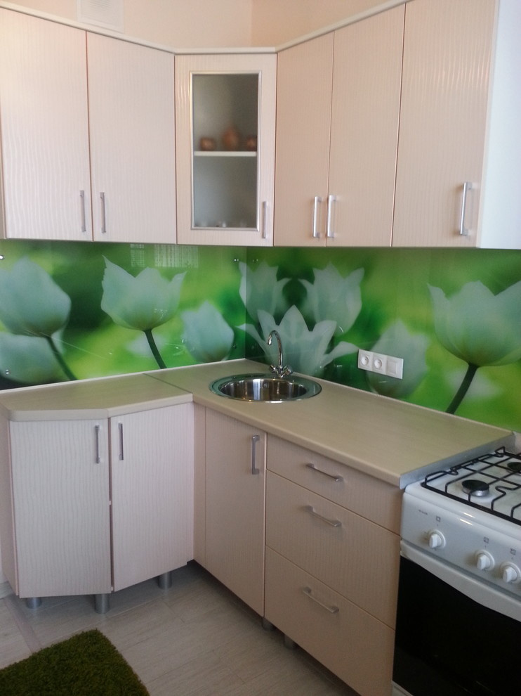 Кухонный фартук из закаленного стекла с фотопечатью