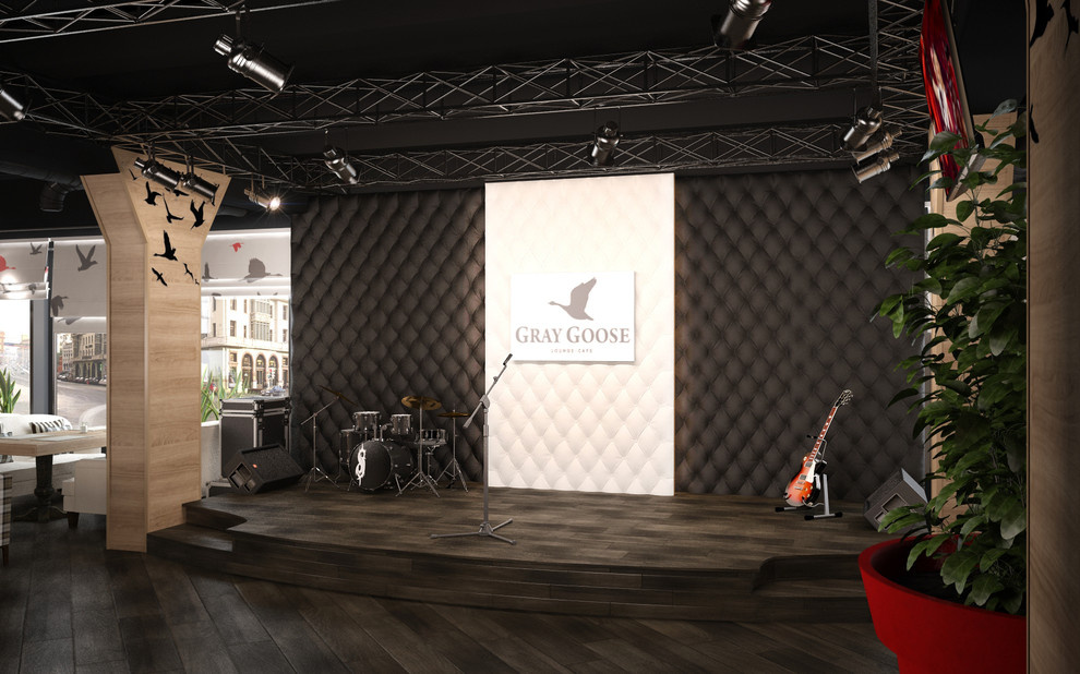 Оформление части интерьеров lounge cafe "Gray Goose" г. Мурманск
