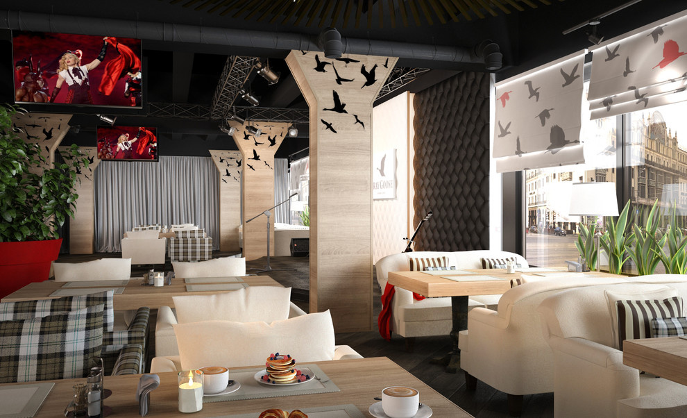 Оформление части интерьеров lounge cafe "Gray Goose" г. Мурманск