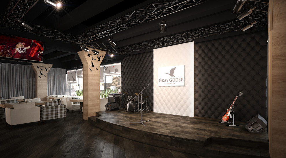 Оформление части интерьеров lounge cafe "Gray Goose" г. Мурманск
