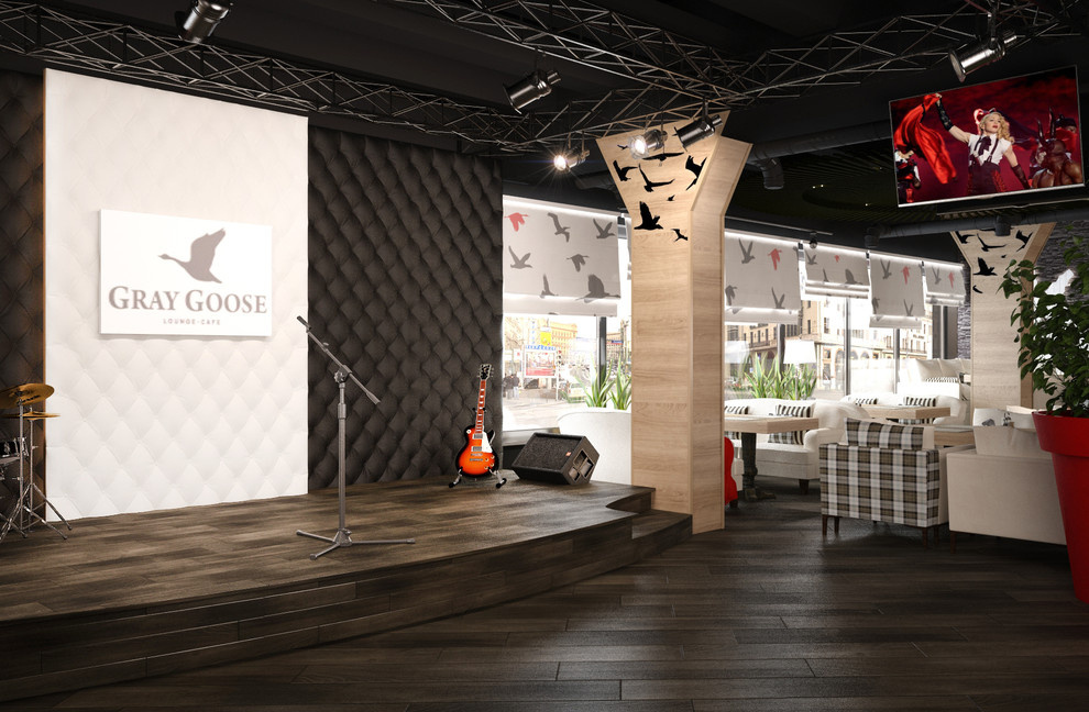 Оформление части интерьеров lounge cafe "Gray Goose" г. Мурманск
