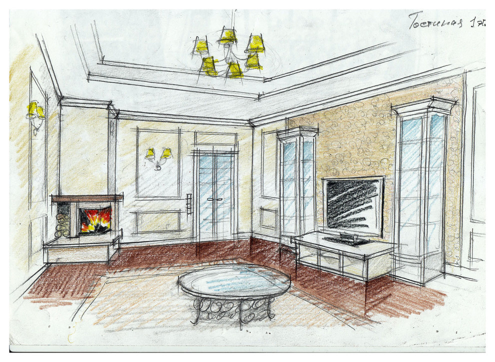 Эскиз гостиной
