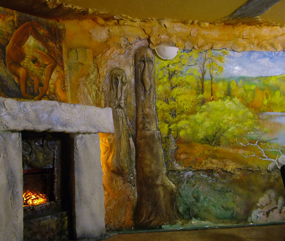 Интерьер каминного зала