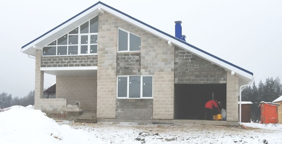 Коттеджный поселок "Ольшаники". Дом из керамзитобетонных блоков.