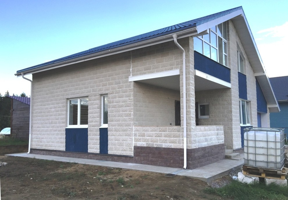 Обложка проекта: Коттеджный поселок "Ольшаники". Дом из керамзитобетонных блоков.