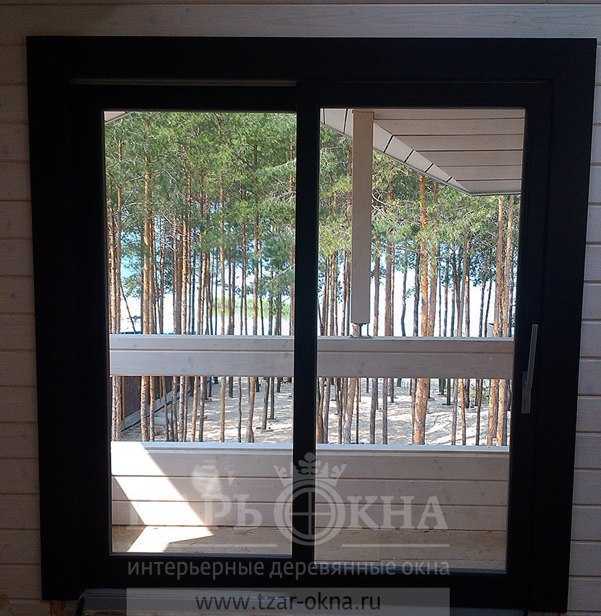 Обложка проекта: Окна GLASS WOOD в коттедже