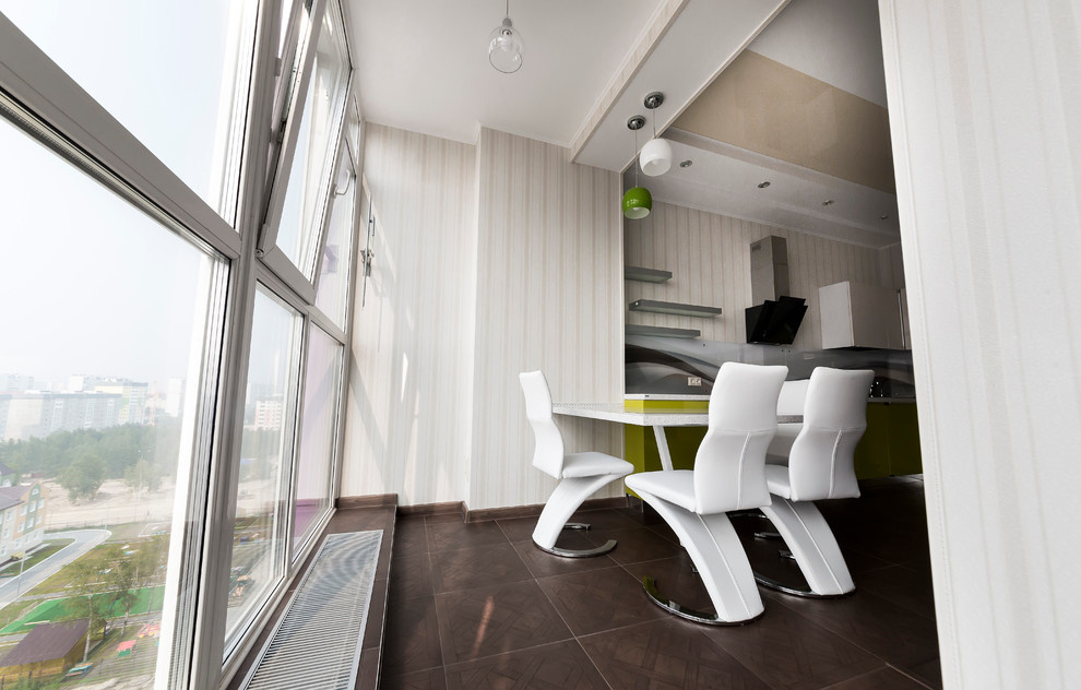 квартира с зеленой кухней