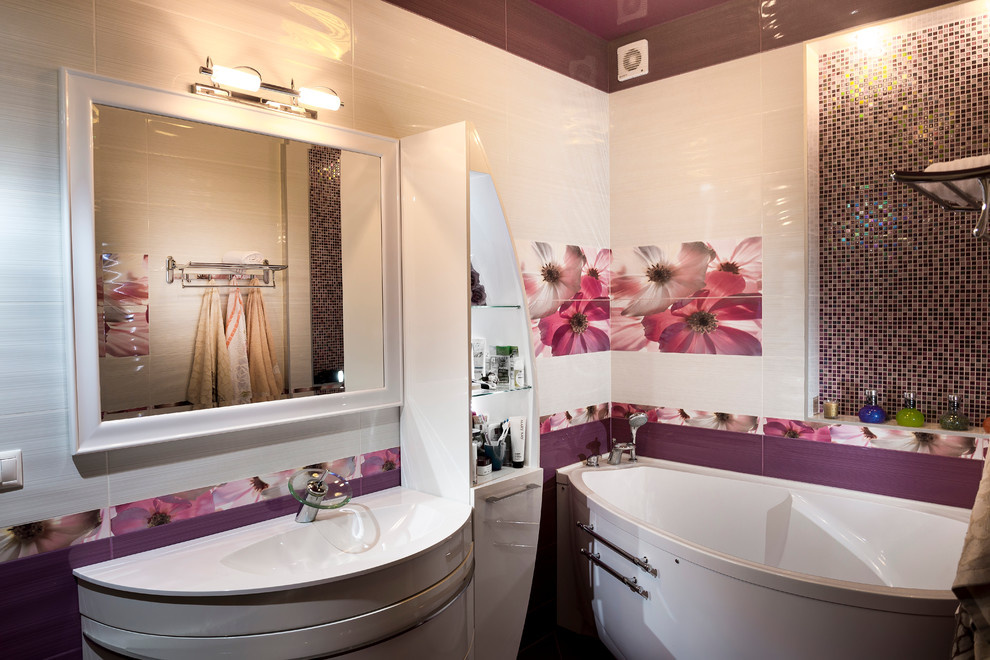 частный интерьер, сантехника из литьевого мрамора