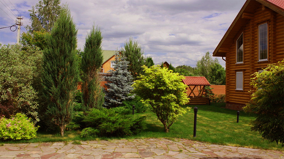 Сад - ландшафтный дизайн зоны входа в Завидово.