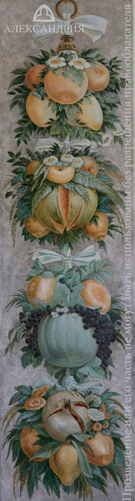 Роспись в стиле "Ренессанс". Гирлянда.